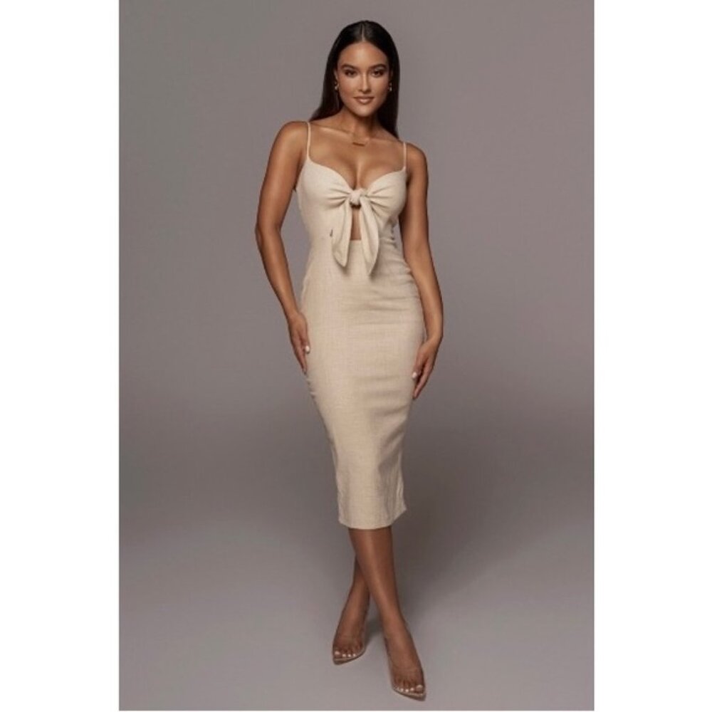 JLUXLABEL Natural Dolores linen dress. Size Small. Brand new without tags